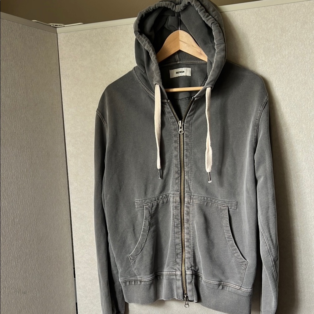 Buck Mason Gray Zip Up Sweater/Sweatshirt